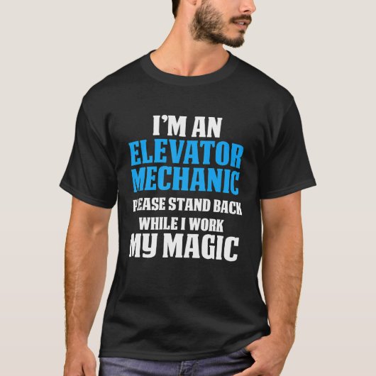 T-shirt Technicien d'entretien du poste d'ascenseur (Devant)