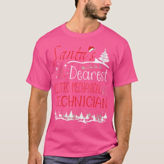 T-shirt Technicien électromécanique Noël Emploi Drôle de c (Devant)