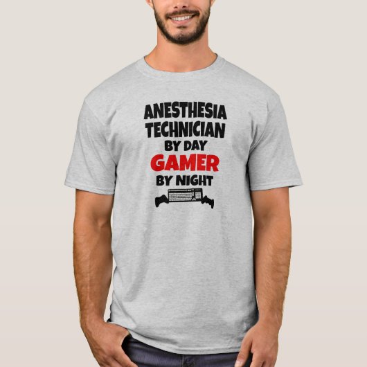T-shirt Technicien en anesthésie Gamer (Devant)