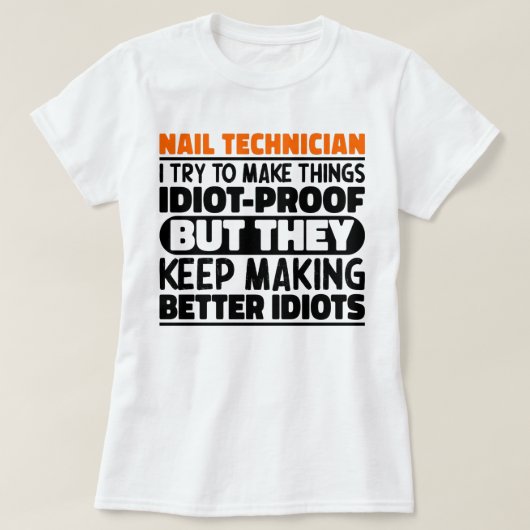 T-shirt Technicien En Clou J'Essaie De Faire Des Choses Dr (Design devant)