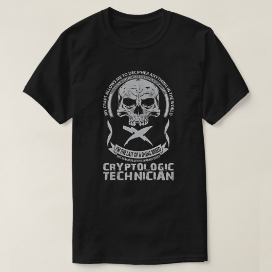 T-shirt Technicien en cryptologie (Design devant)