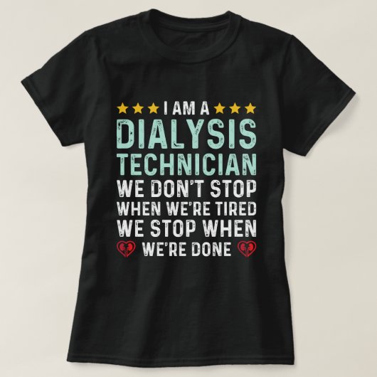 T-shirt Technicien en dialyse Appréciation Nephrologie Tec (Design devant)