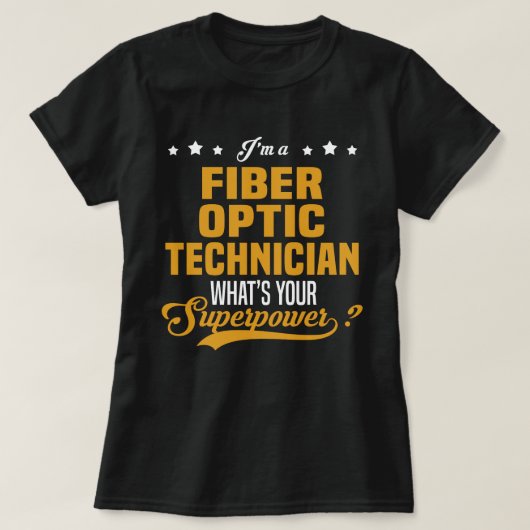 T-shirt Technicien en fibre optique (Design devant)