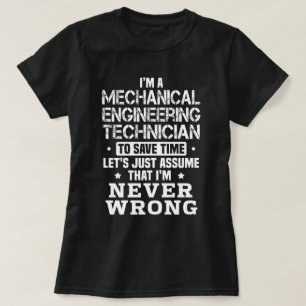 T-shirt Technicien en génie mécanique