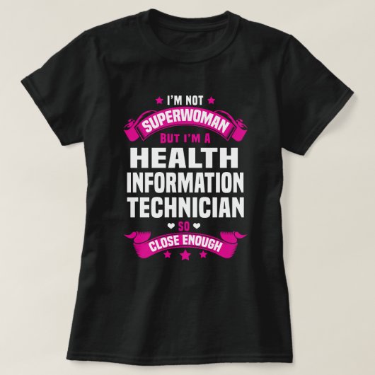 T-shirt Technicien en information sur la santé (Design devant)