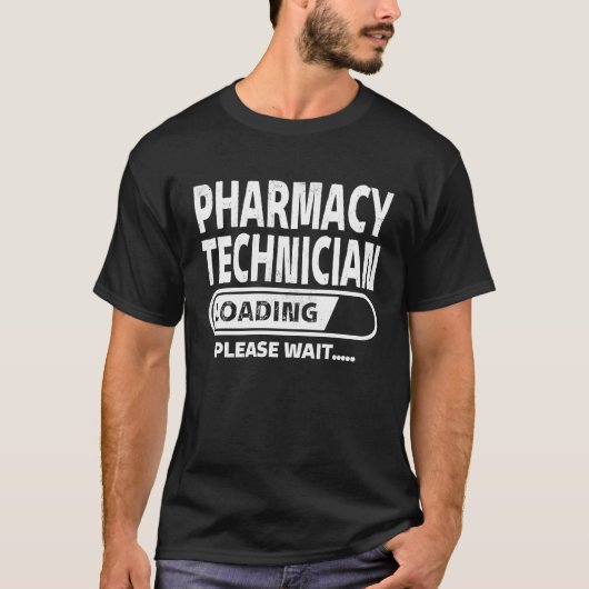 T-shirt Technicien en pharmacie Chargement des sciences al (Devant)