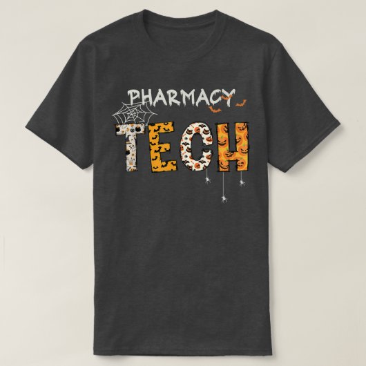 T-shirt Technicien en pharmacie Funny Pharmaciste Hallowee (Design devant)