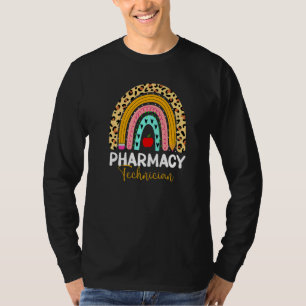 T-shirt Technicien en pharmacie Léopard Arc-en-ciel Retour