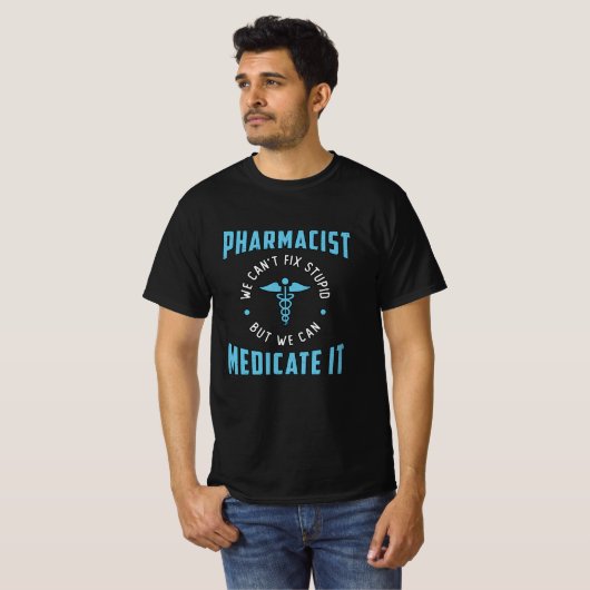 T-shirt Technicien en pharmacie Pharmacien Médicament Info (Devant entier)