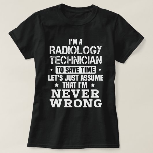 T-shirt Technicien en radiologie (Design devant)