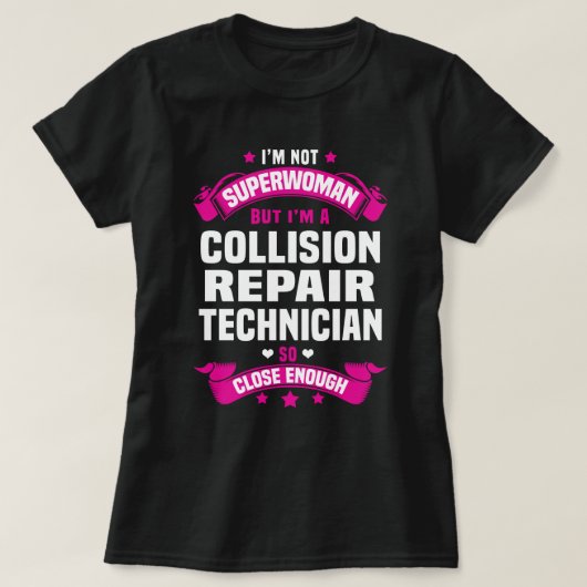 T-shirt Technicien en réparation de collision (Design devant)