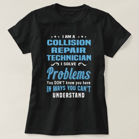 T-shirt Technicien en réparation de collision (Design devant)