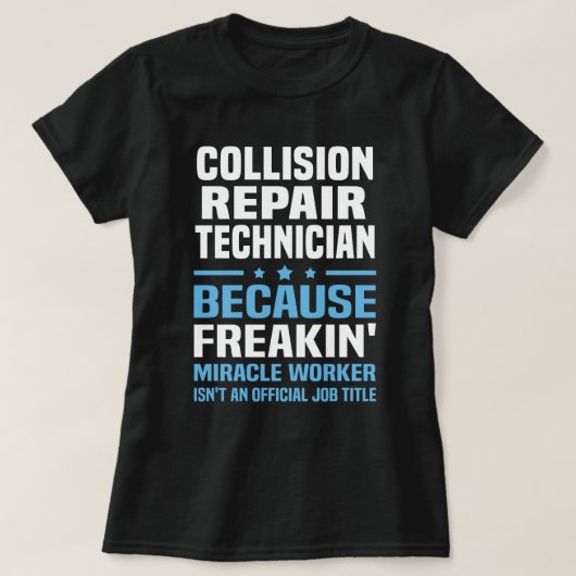 T-shirt Technicien en réparation de collision (Design devant)