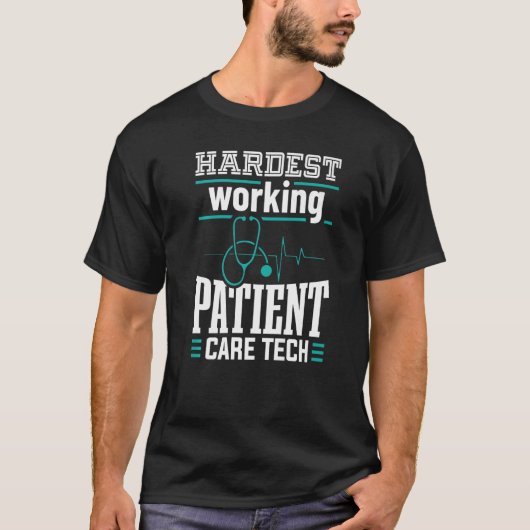 T-shirt Technicien en soins aux patients PCT Médicale Tech (Devant)