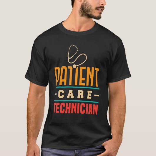 T-shirt Technicien en soins aux patients PCT Médicale Tech (Devant)