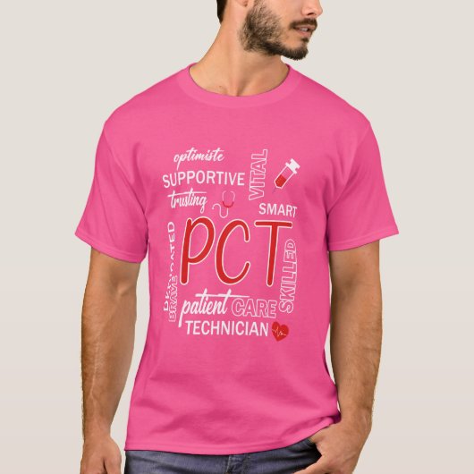 T-shirt Technicien En Soins Aux Patients PCT Pour Infirmiè (Devant)