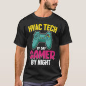 T-shirt Technicien en technologie HVAC Ac Jeu mécanique HV (Devant)