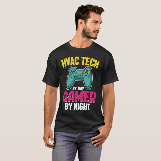 T-shirt Technicien en technologie HVAC Ac Jeu mécanique HV (Devant entier)