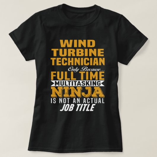 T-shirt Technicien en turbines éoliennes (Design devant)