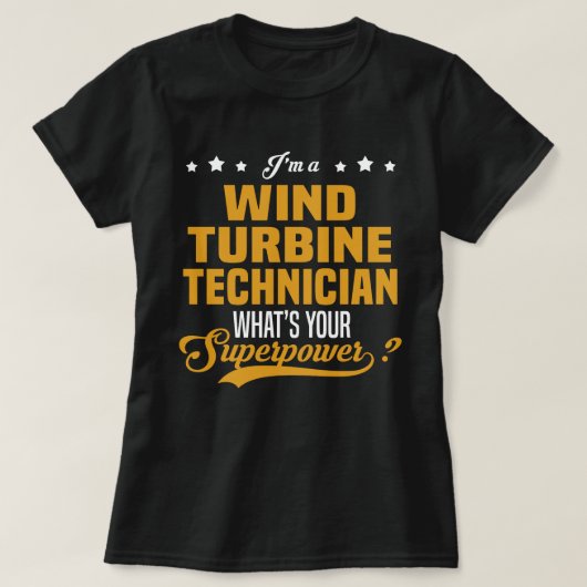 T-shirt Technicien en turbines éoliennes (Design devant)