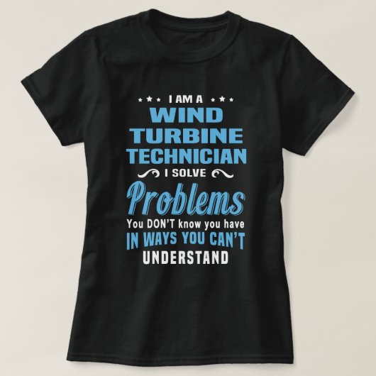 T-shirt Technicien en turbines éoliennes (Design devant)