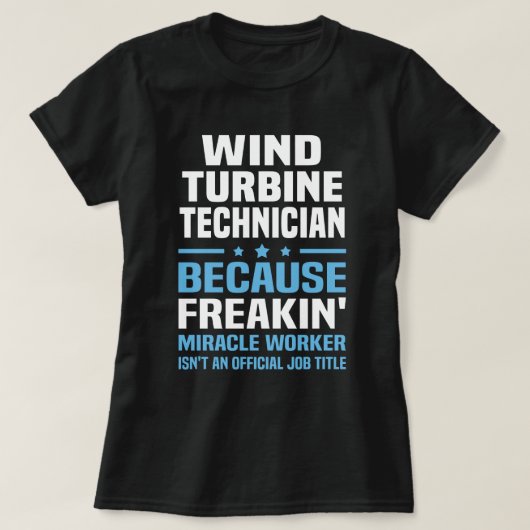 T-shirt Technicien en turbines éoliennes (Design devant)