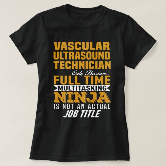 T-shirt Technicien en ultrasons vasculaires (Design devant)