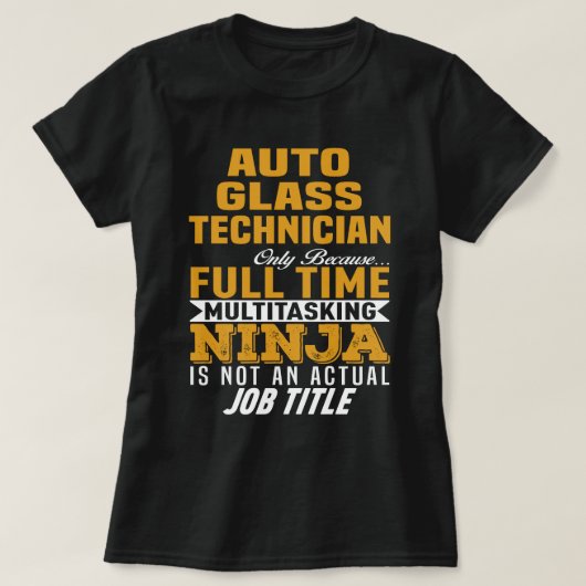 T-shirt Technicien en verre automatique (Design devant)