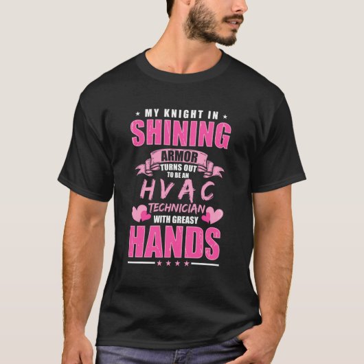 T-shirt Technicien Hvac Girfriend Certifié Hvac Tech Wif (Devant)