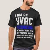 T-shirt Technicien HVAC Imaginaire Drôle Technique HVAC (Devant)