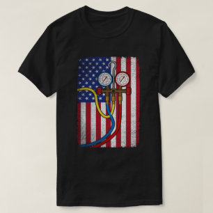 T-shirt Technicien HVAC Patriotique Drapeau américain Tech
