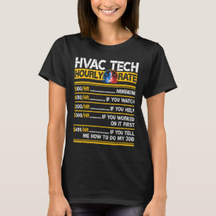 T-shirt Technicien HVAC rétro vintage Ingénieur horaire
