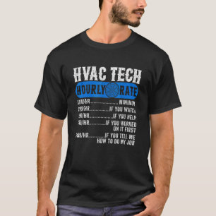 T-shirt Technicien HVAC Taux horaire Rétro Réparateur CA T
