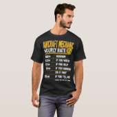 T-shirt Technicien mécanicien d'aéronef à tarif horaire Te (Devant entier)