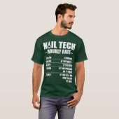 T-shirt Technicien Nail Évaluer Artiste Nail Tech Manicuri (Devant entier)