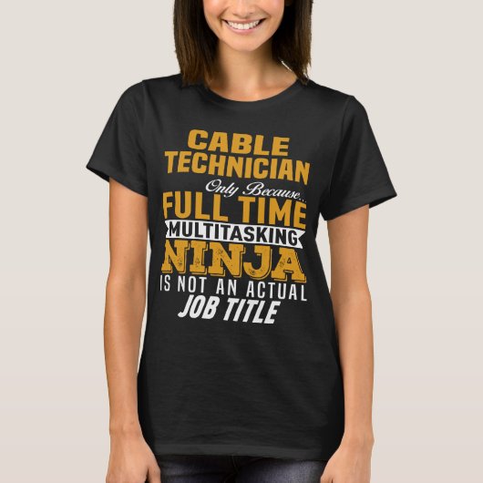 T-shirt Technicien par câble (Devant)