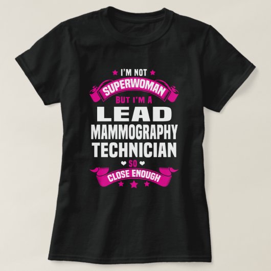 T-shirt Technicien principal en mammographie (Design devant)