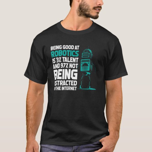 T-shirt Technicien robotique distrait Robot Robot Technici (Devant)