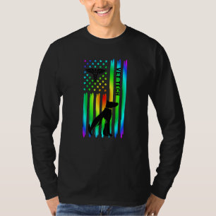 T-shirt Technicien Vétérinaire Drapeau États-Unis Technici