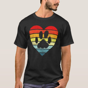 T-shirt Technicien Vétérinaire Rétro Empreinte de Patte Ch