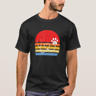 T-shirt Technicien vétérinaire vétérinaire Stethoscope rét