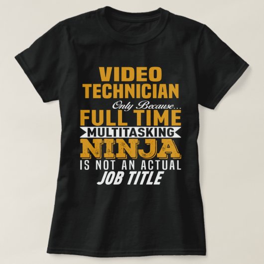 T-shirt Technicien vidéo (Design devant)