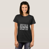 T-shirt Technicienne de maintenance de monte-charge pour f (Devant entier)