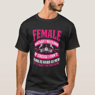 T-shirt Technicienne Ingénieure Mécanicienne d'avion