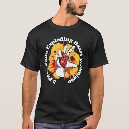 T-shirt Technique cardiaque à explosion de palme à 5 point (Devant)