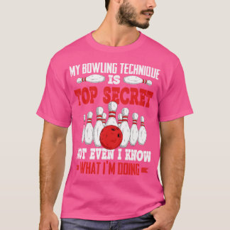 T-shirt Technique De Bowling Drôle Ball Bowling Hommes Bo