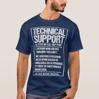 T-shirt Technique de définition du support technique