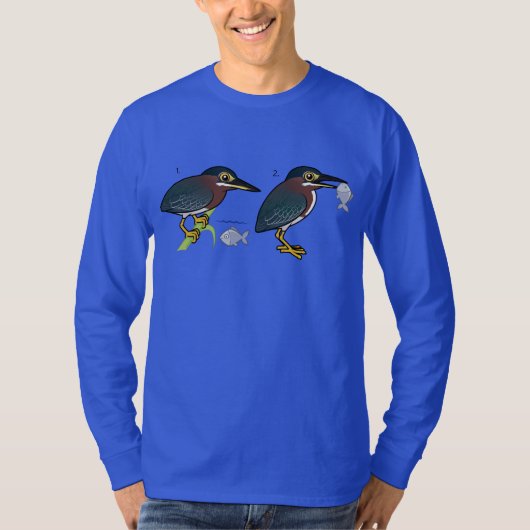 T-shirt Technique verte de chasse de héron (Devant)
