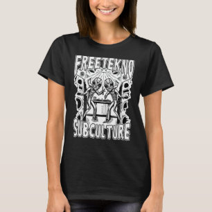 T-shirt Techno Alien DJ Vinyl Freetekno 23 Sound System Ra
