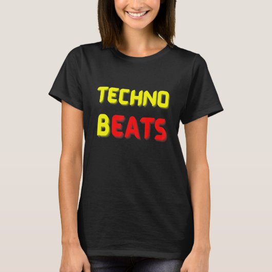 T-shirt TECHNO BEATS B EATS FOR Electronic Music Fans (Devant)